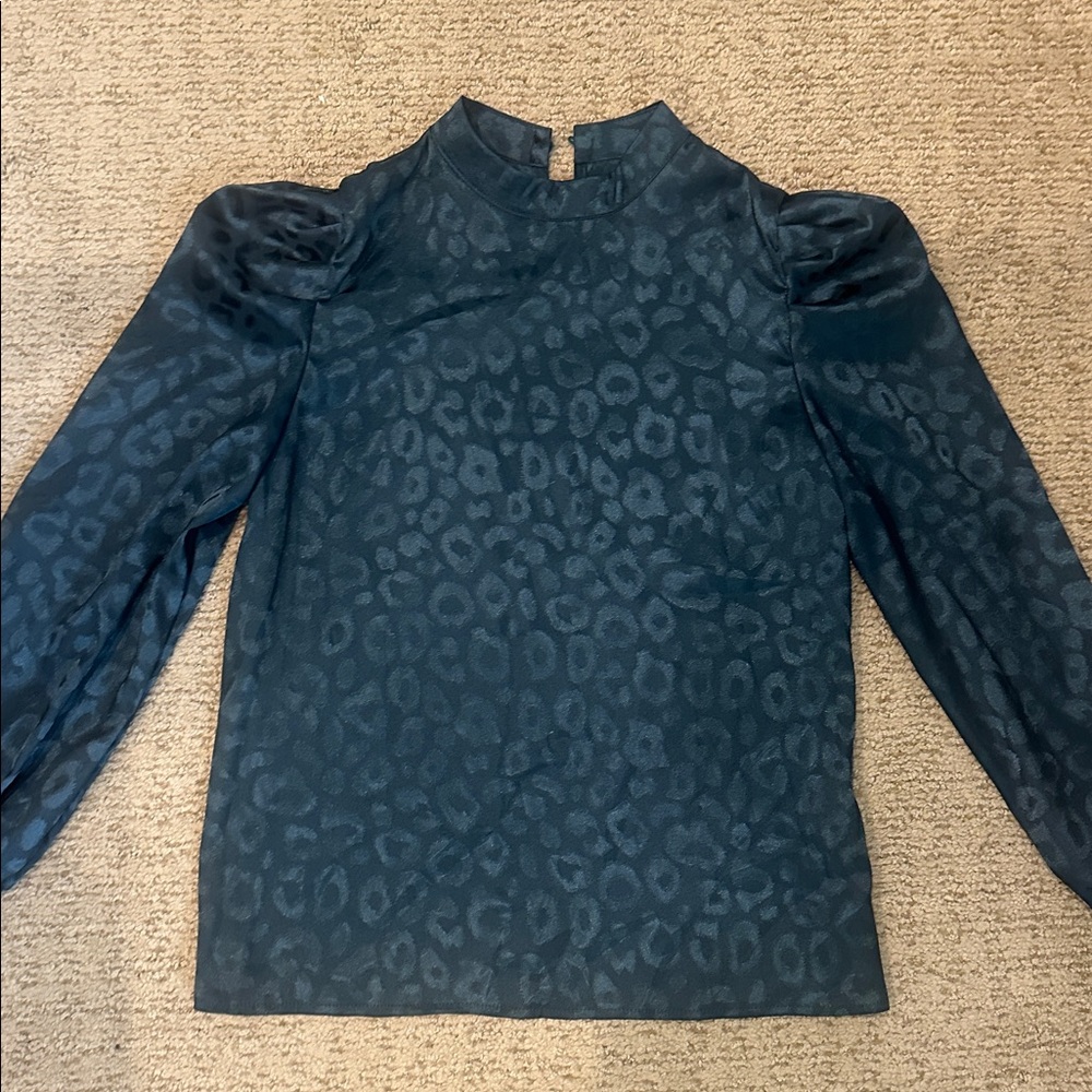 SHEIN dark green  Leopard Print dress Blouse